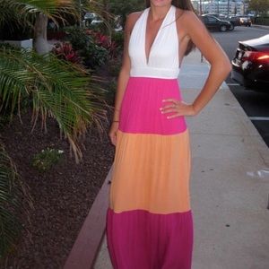 Color Block Maxi Dress